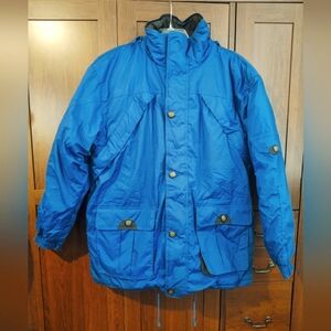 John Blair Insulated Parka Jacket Mens Sz L Removable Hood